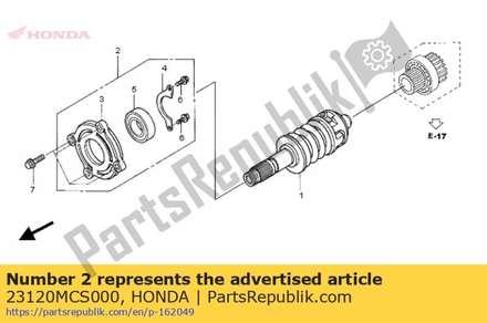 Holder comp., primary bearing 23120MCS000 Honda