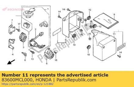 Cover, l. side 83600MCL000 Honda