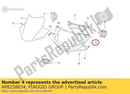 Dashboard panel. red AP8258834 Piaggio Group