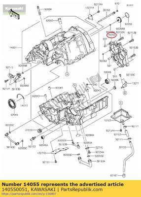 Case-gear,transmission er650db 140550051 Kawasaki