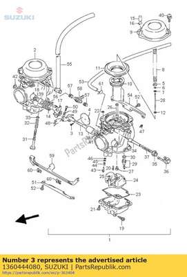 Screw,thr.valve 1360444080 Suzuki