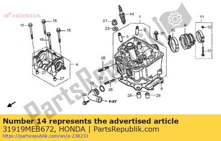 Plug, spark (vk27prz11) ( 31919MEB672 Honda