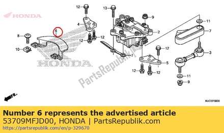 Cover a, steering damper 53709MFJD00 Honda
