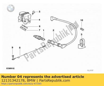 Ignition coil with interfer.suppression 12131342178 BMW