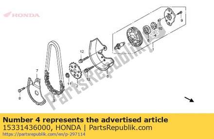 Rotor, oil pump inner 15331436000 Honda