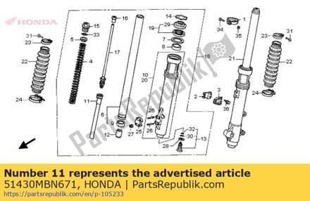 Cylinder comp. 51430MBN671 Honda