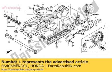 Chain kit, drive (50-16&4 06406MFND01 Honda