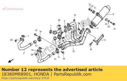 Joint exhaust 18380MR8901 Honda