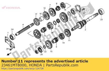 Gear, mainshaft fourth (2 23461MT8000 Honda