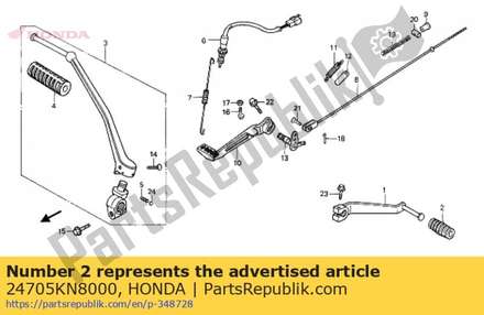 Rubber, change pedal 24705KN8000 Honda