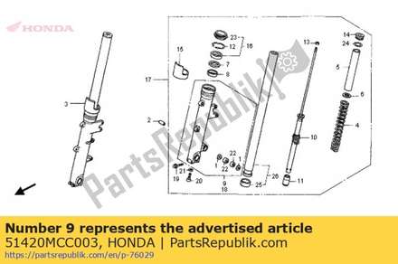 Case,r bottom 51420MCC003 Honda