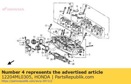 Guide,valve(os.) 12204ML0305 Honda