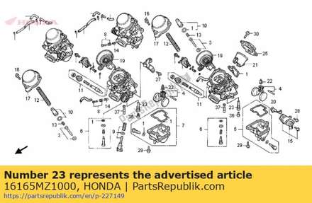 Aucune description disponible pour le moment 16165MZ1000 Honda
