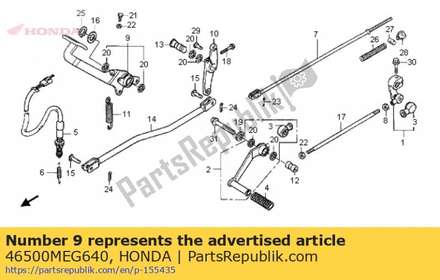 Pedal assy., rr. brake 46500MEG640 Honda