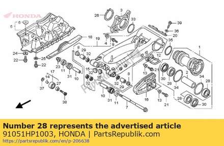 Bearing, 40x62x12 91051HP1003 Honda