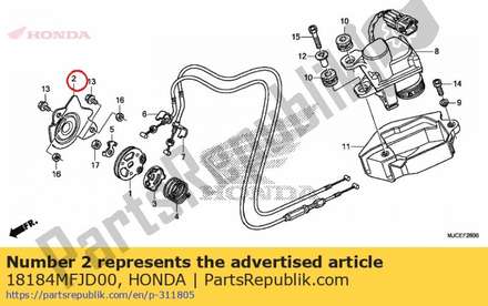 Cover, valve guide 18184MFJD00 Honda