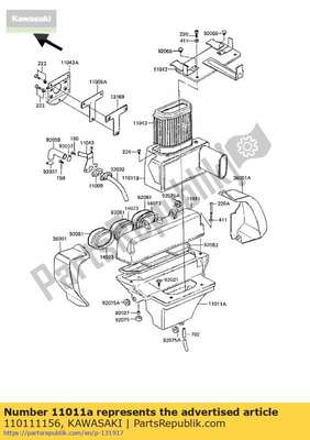 Case-air filter,lwr 110111156 Kawasaki