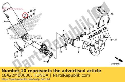 Collar, muffler mounting 18422MB0000 Honda