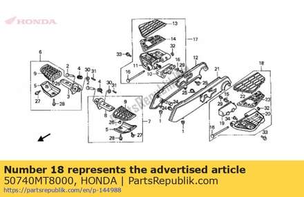Holder assy., l. step 50740MT8000 Honda