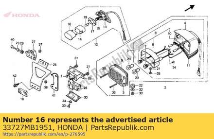 Cover comp., licentie 33727MB1951 Honda
