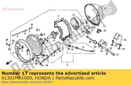 Case comp., headlight 61301MR1000 Honda
