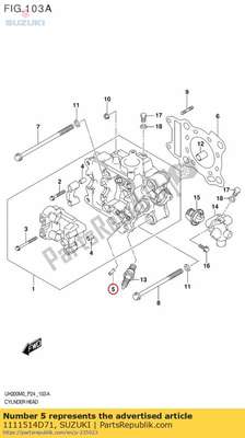 Guide,valve 1111514D71 Suzuki