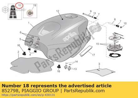 Tank bewaker sticker 852798 Piaggio Group