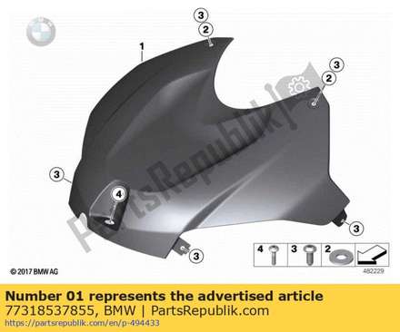 Hp carbon cover for airbox 77318537855 BMW