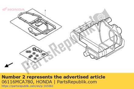 Washer o-ring kit b 06116MCA780 Honda