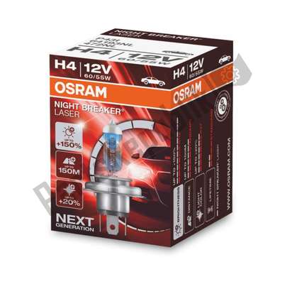 10 lampen h4 unlimited 64193NL Osram