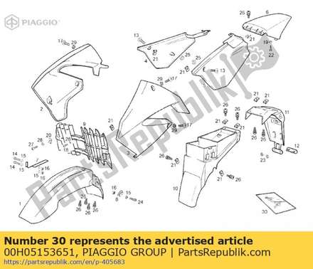 Decals assy 00H05153651 Piaggio Group