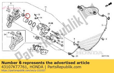 Piston 43107KT7761 Honda