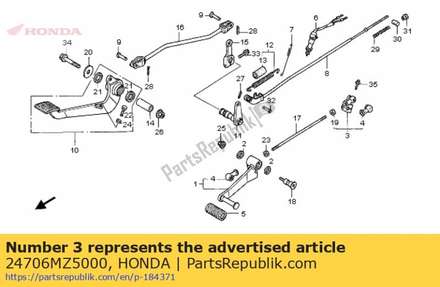 Arm comp., gear change 24706MZ5000 Honda