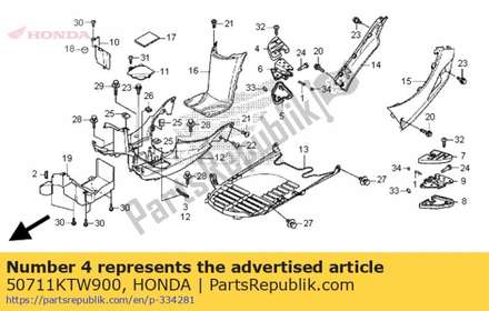 Rubber, r. pillion step 50711KTW900 Honda