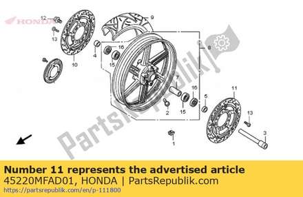 Disk comp., l. fr. brake 45220MFAD01 Honda