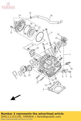 Guide, intake valve 5H0111331100 Yamaha
