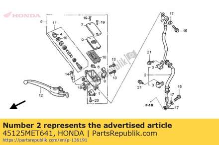 Hose comp., fr. brake 45125MET641 Honda