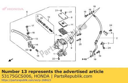 Lever, r. steering handle 53175GCS006 Honda