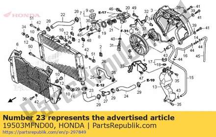 Hose a, radiator lower 19503MFND00 Honda
