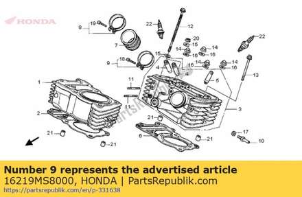 Band b, carburetor insula 16219MS8000 Honda