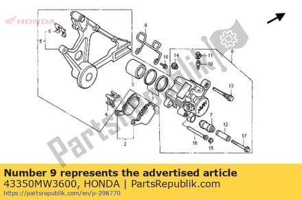 Guide, rr. brake hose 43350MW3600 Honda