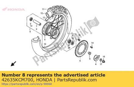 Hub sub assy., rr. wheel 42635KCM700 Honda