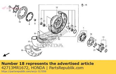 Flap, tire (dunlop) (45-1 42713MR1672 Honda