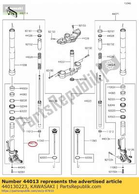 Pipe-fork inner,lh 440130223 Kawasaki