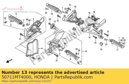 Holder, r. pillion step 50711MT4000 Honda
