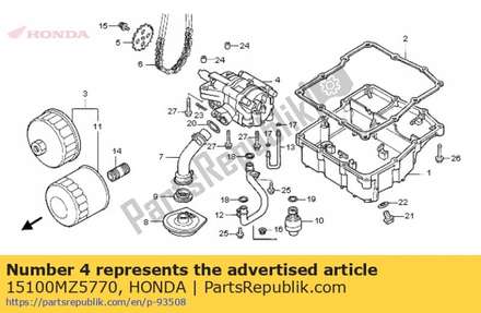 Pump assy,oil 15100MZ5770 Honda