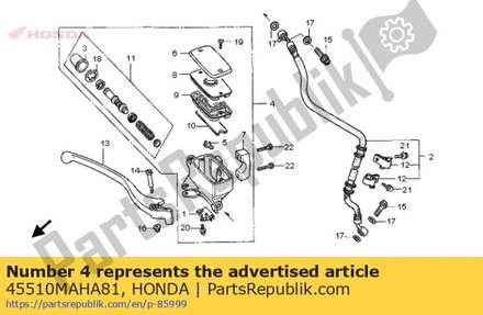 Cylinder sub assy., fr. brake master 45510MAHA81 Honda