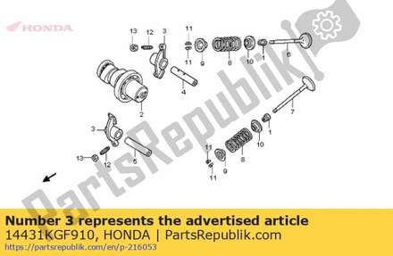 Arm, valve rocker 14431KGF910 Honda