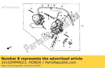 Carburateur 16102MM9623 Honda