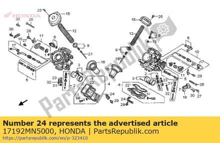 Clip, plate 17192MN5000 Honda